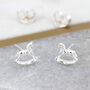 Sterling Silver Rocking Horse Earrings, thumbnail 1 of 6