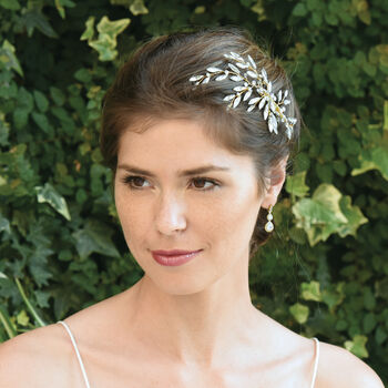 Silver, Gold Or Rose Gold Crystal Bridal Hair Clip, 7 of 12