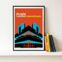 Brutalist London National Theatre Illustrated Poster, thumbnail 1 of 3