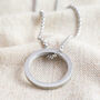 Men's Stainless Steel Hoop Pendant Necklace, thumbnail 3 of 6