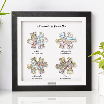 Personalised Linen Anniversary Gift 3D Jigsaw Map Special Occasions Print, 8 of 12