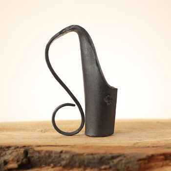 11th Anniversary Gift Hand Forged Steel Dinner Candle Holder, 5 of 10