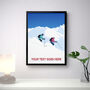 Personalised Skiers Art Poster, thumbnail 2 of 6
