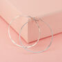 Circle Hoop Earrings In Sterling Silver, thumbnail 3 of 5