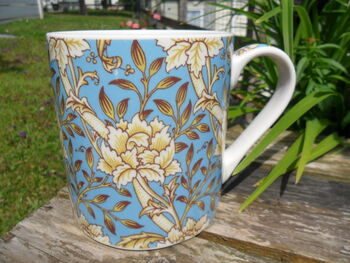 Jumbo Mug In Vintage William Morris Blue Chrysanthemum Design, 7 of 7