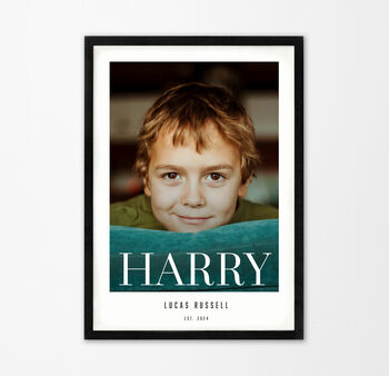 Set Of Three Personalised Black And White Photo Prints, 11 of 11