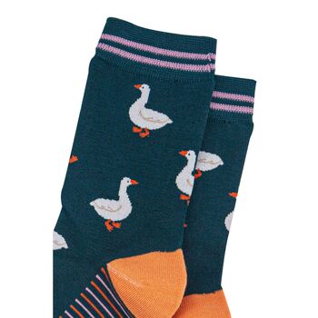 Silly Goose Women's Bamboo Socks Green, 4 of 5