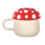 Red Ceramic Mushroom Mug With Lid, thumbnail 4 of 6