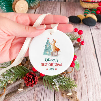 First Christmas Ceramic Ornament Gift For Baby, 4 of 4