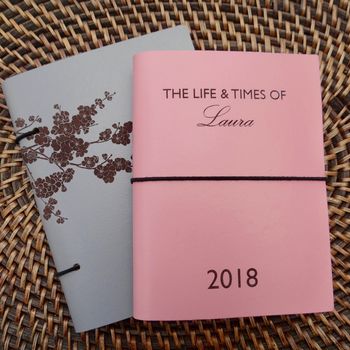 Personalised 'Life And Times' Leather Memory Book, 2 of 7