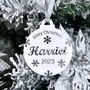 Merry Christmas Personalised Christmas Bauble, thumbnail 2 of 10