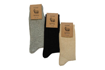 Natural Goat Wool Socks With Cashmere, 3 of 8