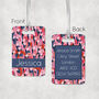 Personalised Blue And Pink Flamingo Luggage Tag, thumbnail 2 of 3