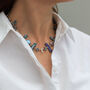 Cleo Modern Pearl Necklace With Sterling Silver Focal Beads, thumbnail 1 of 12