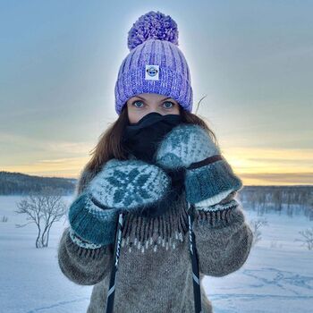 Lavender Gradient Reflective Superbobble Hat, 7 of 7