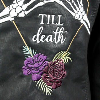 Black Bride Leather Jacket Til Death, 3 of 7