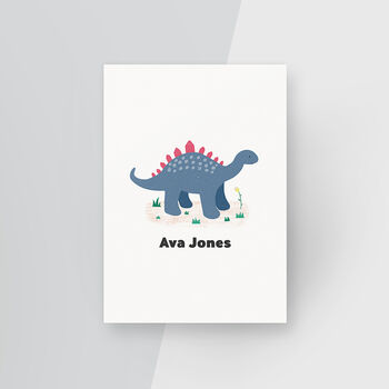 Personalised Stegosaurus Children's Print, 5 of 9