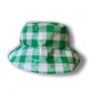 Green Gingham Rain Hat, thumbnail 1 of 2