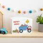 Personalised Tipper Truck Construction Wooden Money Pot, thumbnail 3 of 7