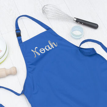 Personalised Children's Blue Waterproof Apron, 3 of 10