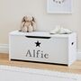 Personalised Large White Star Design Toy Box, thumbnail 1 of 4