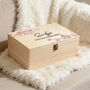 Personalised Cherry Blossom Large Wooden Memory Box, thumbnail 1 of 3