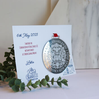 Personalised Child's Coronation Medal And Keepsake Card, 5 of 8