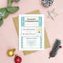 Personalised Christmas Booking Confirmation Card, thumbnail 3 of 9