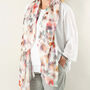 Watercolour Leaf Print Scarf In A Gift Box, thumbnail 1 of 7