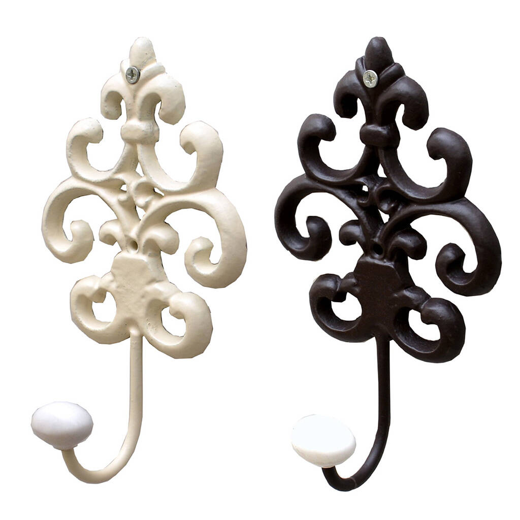 Fleur De Lys Cast Iron Bathroom Hooks By Dibor