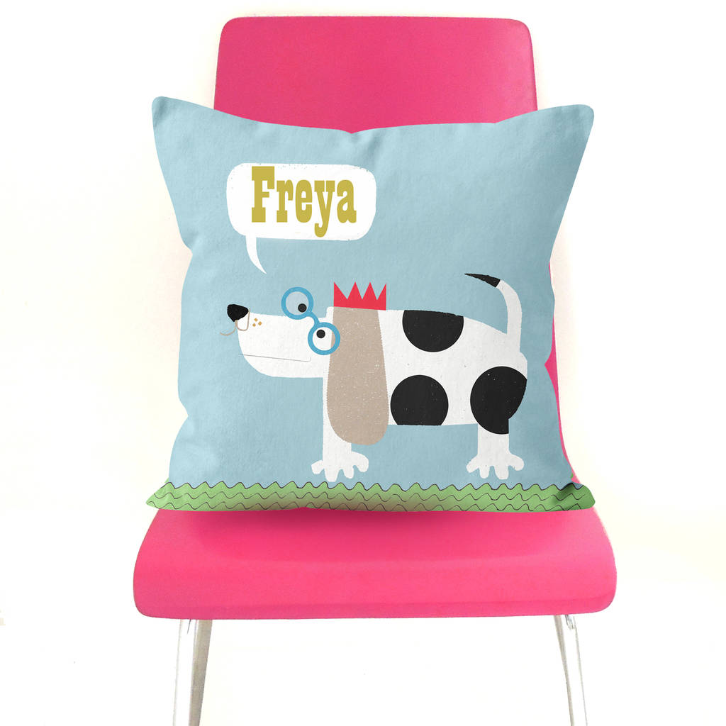 personalised dog cushion