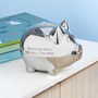 Personalised Silver Plated Piggy Bank, thumbnail 1 of 4