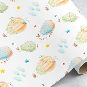 Hot Air Balloon Wrapping Paper Roll Or Folded, 2 of 3
