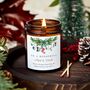 Merry Christmas To A Wonderful Auntie And Uncle Personalised Candle Gift, thumbnail 1 of 8
