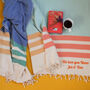 Personalised 100% Cotton Throws, Larger Towels, thumbnail 3 of 12