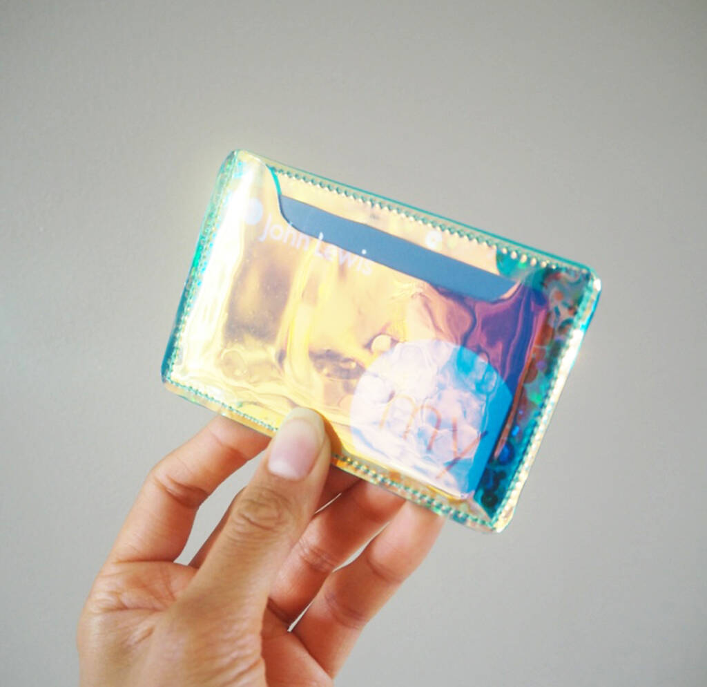 Holographic Vinyl Card Holder With Sequins By Suki Sabur Designs
