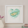 Personalised Location Cyprus Map Heart Print, thumbnail 5 of 5