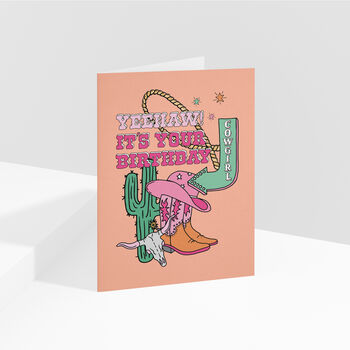 Cowgirl Rodeo Birthday Card, 2 of 3