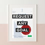 Request A Football Goal As An Art Print, thumbnail 1 of 4