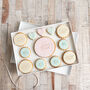 You Got Married Iced Biscuits Box Of 12 Hearts, thumbnail 1 of 2