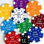 Personalised Poker Chip Custom Text Casino Gift Colours, thumbnail 3 of 6