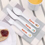 Personalised Plastic Children's Cutlery Set, thumbnail 5 of 12