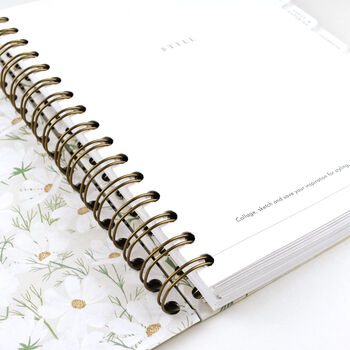 Wedding Planner Book Ring Bound Floral Planner, 10 of 12