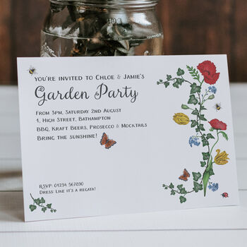 Pack Of Botanical Invitations Plain Or Plantable Card, 6 of 6