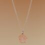 Carved Botan Cherry Quartz Necklace, thumbnail 2 of 9
