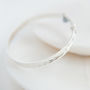 Patterned Sterling Silver Christening Bangle, thumbnail 1 of 6