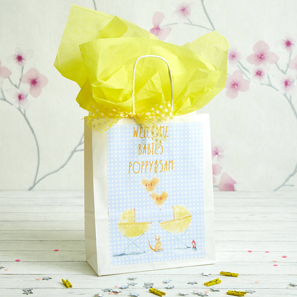 Personalised Baby Gift Bag Baby Girl Baby Boy Gift Bag By Paper Princess