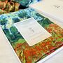 August Birth Flower Poppy Field By Van Gogh Cotton Blend Scarf, thumbnail 1 of 7