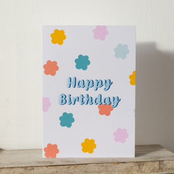 Retro Happy Birthday Card, 3 of 7