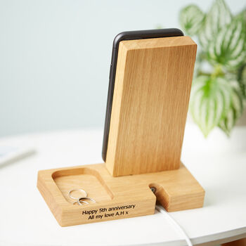 Personalised iPhone And Apple Airpods Charging Stand, 5 of 12